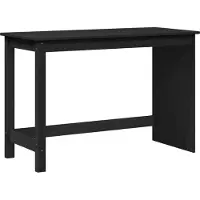 Syfax Schreibtisch Schwarz 112 x 50 x 75 cm Massivholz Kiefer