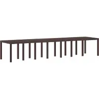 Syfax Gartentisch Braun 400 x 100 x 73 cm Poly-Rattan