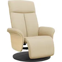 Syfax Relaxsessel mit Fußteil Creme Stoff