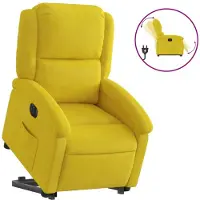Syfax Relaxsessel mit Aufstehhilfe Elektrisch Gelb Samt
