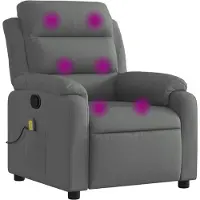 Syfax Massagesessel Dunkelgrau Stoff