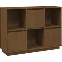 Syfax Sideboard Honigbraun 110,5x35x80 cm Massivholz Kiefer