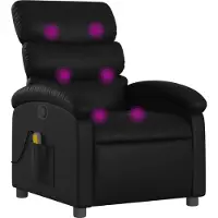 Syfax Massage-Relaxsessel, Kunstleder, Schwarz