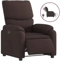 Syfax Relaxsessel Elektrisch Dunkelbraun Stoff