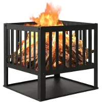 vidaXL Feuerstelle 40x40x40 cm Stahl