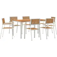 Syfax Outdoortisch-Set 7 stk. 150 x 90 x 75 cm