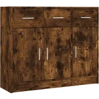 Syfax Sideboard Räuchereiche 91x28x75 cm Holzwerkstoff