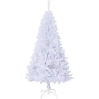 Syfax Künstlicher Weihnachtsbaum mit Dicken Zweigen Weiß 120 cm PVC