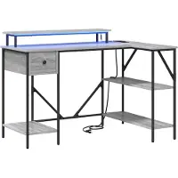 Syfax Schreibtisch Sonoma-Grau 120 x 79 x 86,5 cm Holzwerkstoff