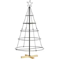 Syfax Weihnachtsdeko mit Ständer Schwarz 126 cm Stahl