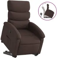Syfax Relaxsessel mit Aufstehhilfe Dunkelbraun Stoff