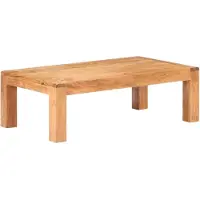 Syfax Couchtisch 110x60x35 cm Massivholz mit Honigfarbenem Finish