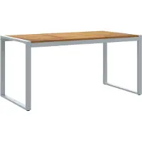 Syfax Gartentisch Grau 160 x 80 x 75 cm Massivholz Akazie