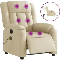 Sonstiges Massagesessel Elektrisch Creme Stoff