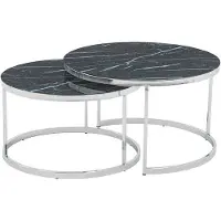 AEA Modern Schwarz 2x Couchtische Wohnzimmer Hochwertig Möbel Designer