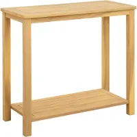 Syfax Gartenkonsole Tisch Helles Akazienholz 80 x 35 x 75 cm
