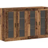 Syfax Wandmontierte Schränke 2 stk. Altholz 69,5 x 34 x 90 cm