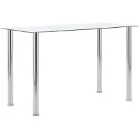 Syfax Esstisch Transparent 120 x 60 x 75 cm Hartglas