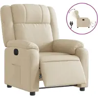 Syfax Relaxsessel Elektrisch Creme Stoff