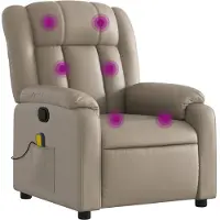 Syfax Massagesessel Cappuccino Kunstleder