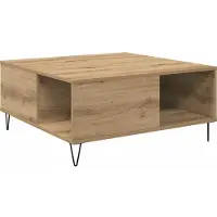 Syfax Couchtisch Artisan-Eiche 80 x 80 x 36,5 cm Holzwerkstoff
