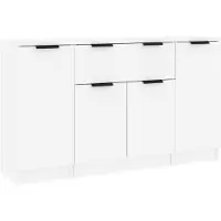 Syfax Sideboards 3 Stk. Weiß Holzwerkstoff