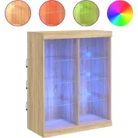 Syfax Sideboard mit LED-Leuchten Sonoma-Eiche 81x37x100 cm