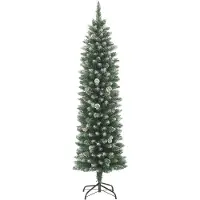 Syfax Künstlicher Weihnachtsbaum mit Ständer Schlank 150 cm PVC