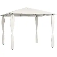 Syfax Pavillon mit Pfostenabdeckungen 3x3x2,6 m Creme 160 g/m²