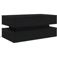 Syfax Couchtisch mit LED-Leuchten Schwarz Eichen-Optik 90x50x40 cm