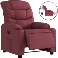 Syfax Relaxsessel Elektrisch Weinrot Stoff