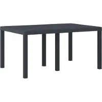 Syfax Wetterfester Gartentisch Anthrazit 150 x 100 x 73 cm