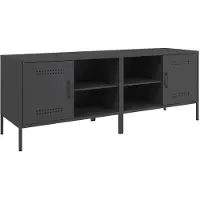 Syfax TV-Schränke 2 Stk. Schwarz 68x39x50,5 cm Stahl