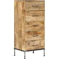 Syfax Kommode 45x35x106 cm Massivholz Mango