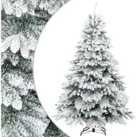 Syfax Künstlicher Scharnier-Weihnachtsbaum schneebedeckt