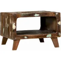 Syfax Couchtisch 50 x 50 x 35 cm Massives upgecyceltes Holz