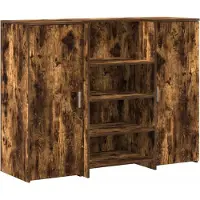 Syfax Empfangstheke Räuchereiche 135x50x103,5 cm Holzwerkstoff