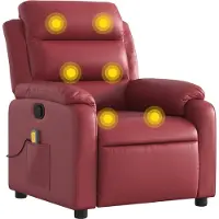 Sonstiges Massagesessel Weinrot Kunstleder