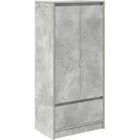 Syfax Schrank mit Schublade Betongrau 55,5x34x119,5 cm Holzwerkstoff