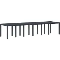 Syfax Gartentisch Anthrazit 350 x 100 x 74 cm Poly-Rattan