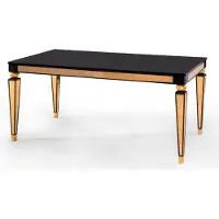 AEA Schwarz-Goldener Couchtisch Wohnzimmer Ablagetisch Stil Designer Möbel