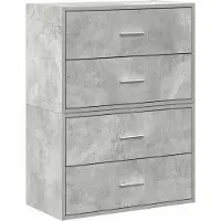 Syfax Schränke mit 2 Schubladen 2 Stk. Betongrau 60x31x40 cm