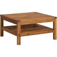 Syfax Couchtisch 65x65x35 cm Massivholz Akazie