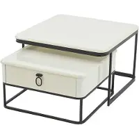 AEA Beige Couchtisch mit Schubladen Wohnzimmer Hochwertig Möbel Designer