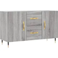 Syfax Sideboard Grau Sonoma 100x36x60 cm Holzwerkstoff