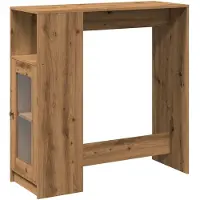 Syfax Bartisch mit Regal Artisan-Eiche 101x40x103,5 cm Holzwerkstoff