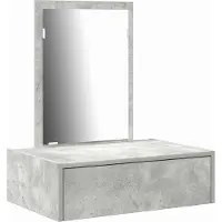 Syfax Schminktisch mit Schubladen Grau 60 x 40 x 70 cm Holzwerkstoff