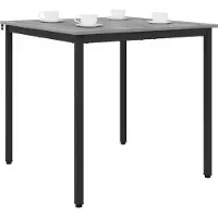 Syfax Esstische 80 x 80 x 75 cm Holzwerkstoff Sonoma-Grau Quadratisch
