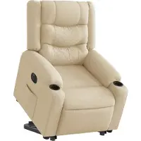 Syfax Relaxsessel mit Aufstehhilfe Elektrisch Creme Stoff