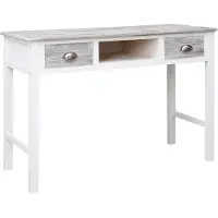 Syfax Schreibtisch Grau 110×45×76 cm Holz